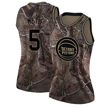 Detroit Pistons Chimezie Metu Realtree Collection Jersey - Women's Swingman Camo