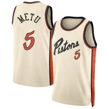 Detroit Pistons Chimezie Metu Tan 2024/25 City Edition Jersey - Men's Swingman