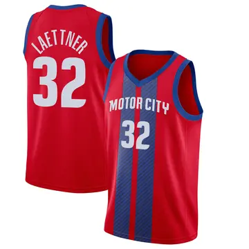 Detroit Pistons Christian Laettner 2019/20 Finished Jersey - City Edition - Men's Swingman Red