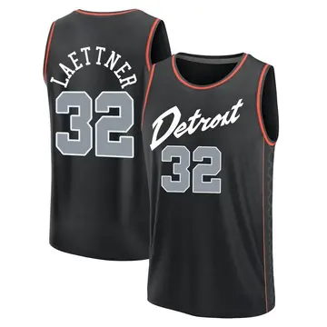 Detroit Pistons Christian Laettner 2023/24 City Edition Jersey - Men's Fast Break Black