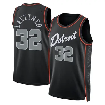 Detroit Pistons Christian Laettner 2023/24 City Edition Jersey - Men's Swingman Black