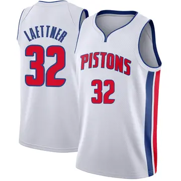 Detroit Pistons Christian Laettner Jersey - Association Edition - Men's Swingman White