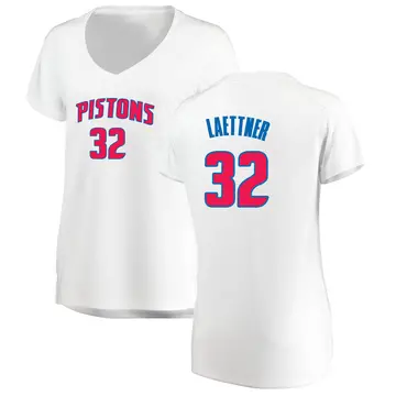 Detroit Pistons Christian Laettner Jersey - Association Edition - Women's Fast Break White