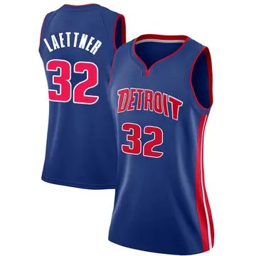 Detroit Pistons Christian Laettner Jersey - Icon Edition - Women's Swingman Blue