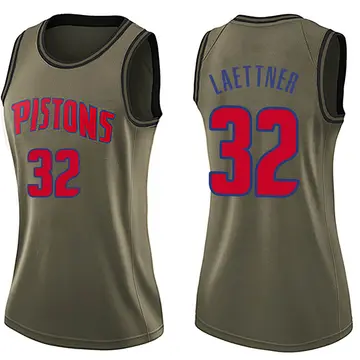 Detroit Pistons Christian Laettner Salute to Service Jersey - Women's Swingman Green