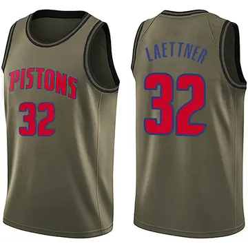 Detroit Pistons Christian Laettner Salute to Service Jersey - Youth Swingman Green