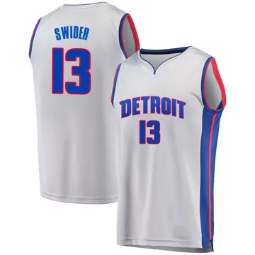 Detroit Pistons Cole Swider Alternate Jersey - Statement Edition - Youth Fast Break Gray