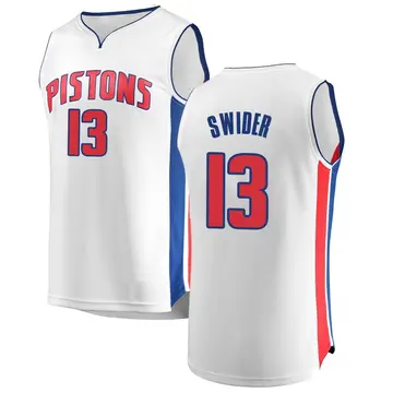 Detroit Pistons Cole Swider Jersey - Association Edition - Men's Fast Break White