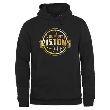 Detroit Pistons Collection Pullover Hoodie - Black - Men's Gold