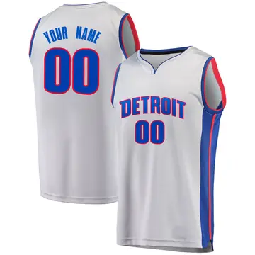 Detroit Pistons Custom Alternate Jersey - Statement Edition - Men's Fast Break Gray