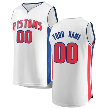 Detroit Pistons Custom Jersey - Association Edition - Men's Fast Break White