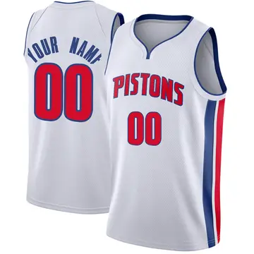 Detroit Pistons Custom Jersey - Association Edition - Men's Swingman White