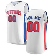 Detroit Pistons Custom Jersey - Association Edition - Youth Fast Break White