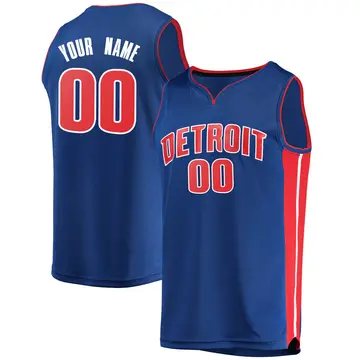 Detroit Pistons Custom Jersey - Icon Edition - Men's Fast Break Blue