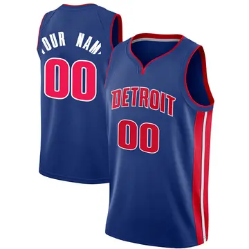 Detroit Pistons Custom Jersey - Icon Edition - Men's Swingman Blue