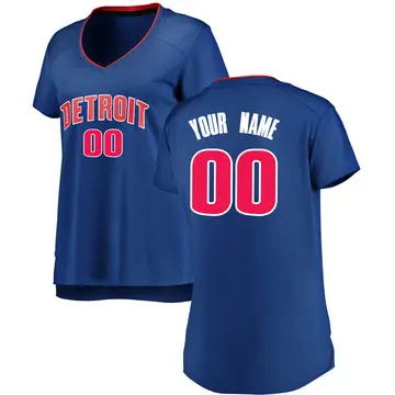 Detroit Pistons Custom Jersey - Icon Edition - Women's Fast Break Royal