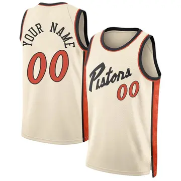 Detroit Pistons Custom Tan 2024/25 City Edition Jersey - Men's Swingman