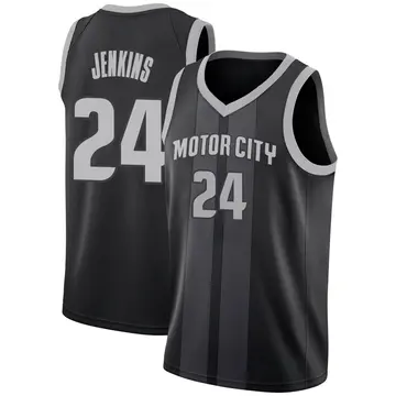 Detroit Pistons Daniss Jenkins 2018/19 Jersey - City Edition - Men's Swingman Black