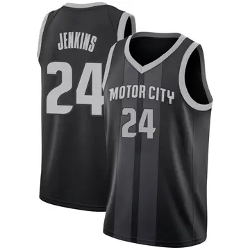 Detroit Pistons Daniss Jenkins 2018/19 Jersey - City Edition - Youth Swingman Black