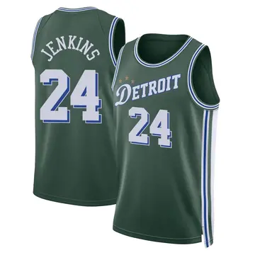 Detroit Pistons Daniss Jenkins 2022/23 City Edition Jersey - Men's Swingman Green