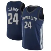 Detroit Pistons Daniss Jenkins Jersey - City Edition - Men's Swingman Navy