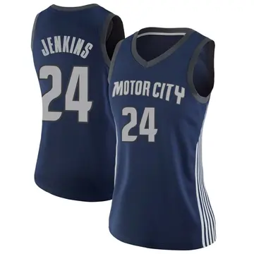 Detroit Pistons Daniss Jenkins Jersey - City Edition - Women's Swingman Navy