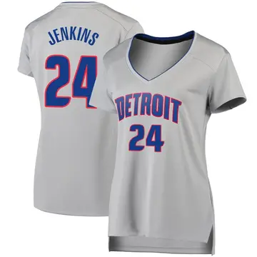 Detroit Pistons Daniss Jenkins Silver Jersey - Statement Edition - Women's Fast Break