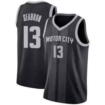 Detroit Pistons Dereon Seabron 2018/19 Jersey - City Edition - Youth Swingman Black