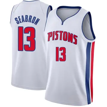 Detroit Pistons Dereon Seabron Jersey - Association Edition - Men's Swingman White