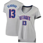 Detroit Pistons Dereon Seabron Silver Jersey - Statement Edition - Women's Fast Break