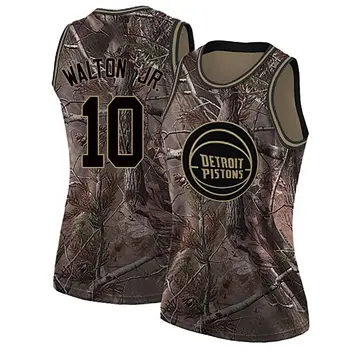 Detroit Pistons Derrick Walton Jr. Realtree Collection Jersey - Women's Swingman Camo