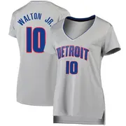 Detroit Pistons Derrick Walton Jr. Silver Jersey - Statement Edition - Women's Fast Break