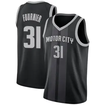 Detroit Pistons Evan Fournier 2018/19 Jersey - City Edition - Youth Swingman Black