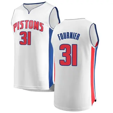 Detroit Pistons Evan Fournier Jersey - Association Edition - Men's Fast Break White