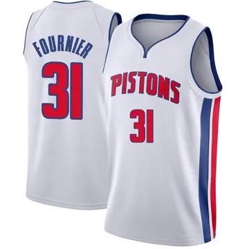 Detroit Pistons Evan Fournier Jersey - Association Edition - Men's Swingman White