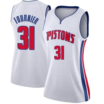 Detroit Pistons Evan Fournier Jersey - Association Edition - Women's Swingman White