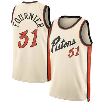 Detroit Pistons Evan Fournier Tan 2024/25 City Edition Jersey - Men's Swingman