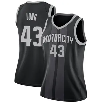 Detroit Pistons Grant Long 2018/19 Jersey - City Edition - Women's Swingman Black