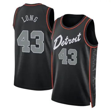 Detroit Pistons Grant Long 2023/24 City Edition Jersey - Men's Swingman Black