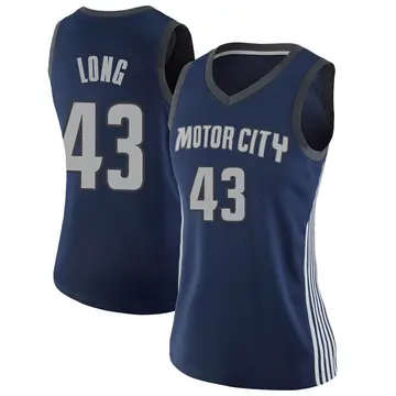 Detroit Pistons Grant Long Jersey - City Edition - Women's Swingman Navy