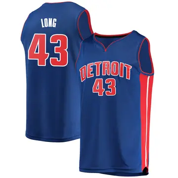 Detroit Pistons Grant Long Jersey - Icon Edition - Men's Fast Break Blue