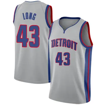 Detroit Pistons Grant Long Silver Jersey - Statement Edition - Men's Swingman