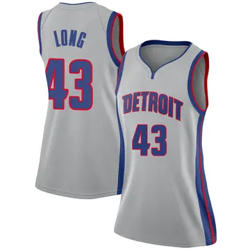 Detroit Pistons Grant Long Silver Jersey - Statement Edition - Women's Swingman