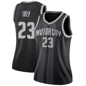 Detroit Pistons Jaden Ivey 2018/19 Jersey - City Edition - Women's Swingman Black