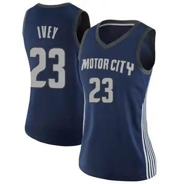 Detroit Pistons Jaden Ivey Jersey - City Edition - Women's Swingman Navy