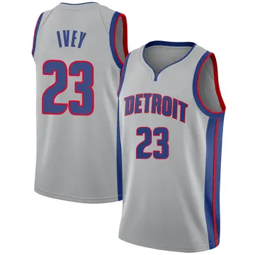 Detroit Pistons Jaden Ivey Silver Jersey - Statement Edition - Men's Swingman