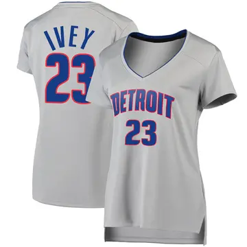 Detroit Pistons Jaden Ivey Silver Jersey - Statement Edition - Women's Fast Break