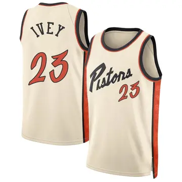 Detroit Pistons Jaden Ivey Tan 2024/25 City Edition Jersey - Men's Swingman