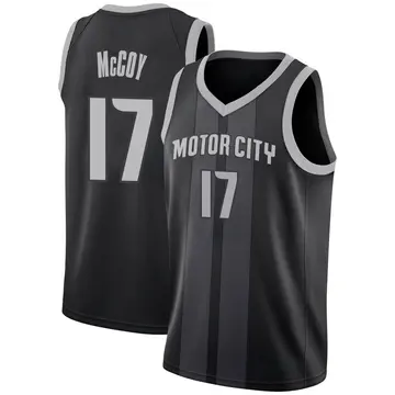 Detroit Pistons Javante McCoy 2018/19 Jersey - City Edition - Men's Swingman Black