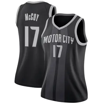 Detroit Pistons Javante McCoy 2018/19 Jersey - City Edition - Women's Swingman Black